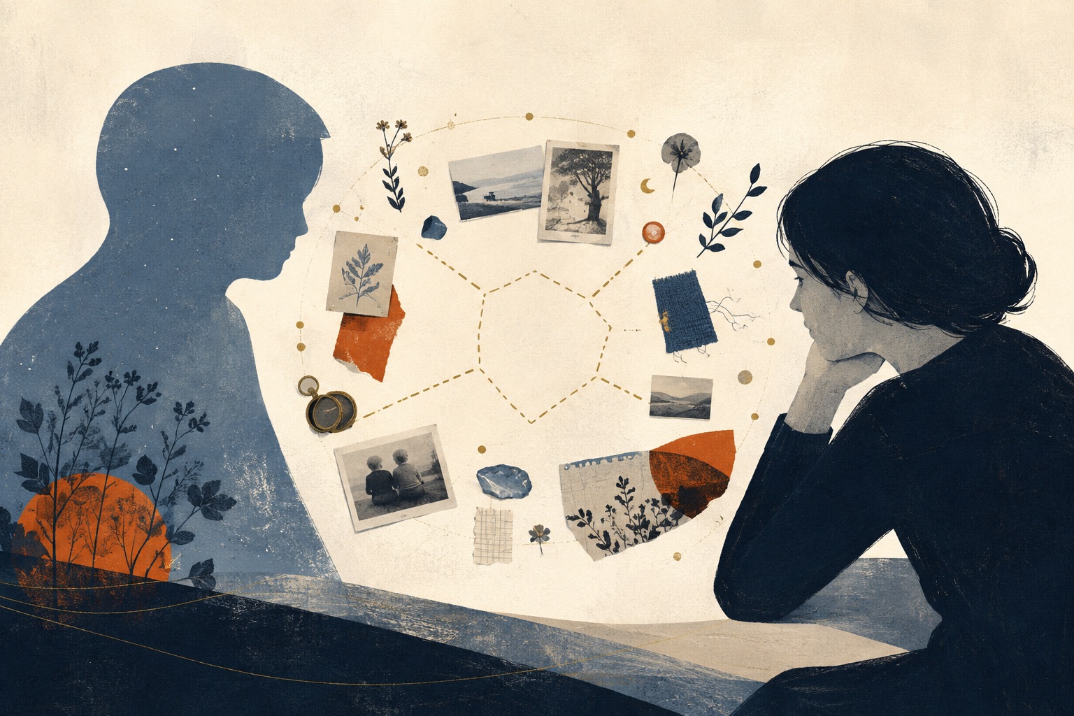 A shared archive of memories contains one central missing piece